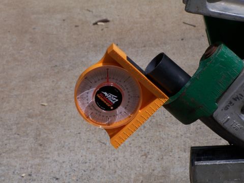1979 Ford F-150 - An angle locator is used to measure the degree of a pipe fitting.
