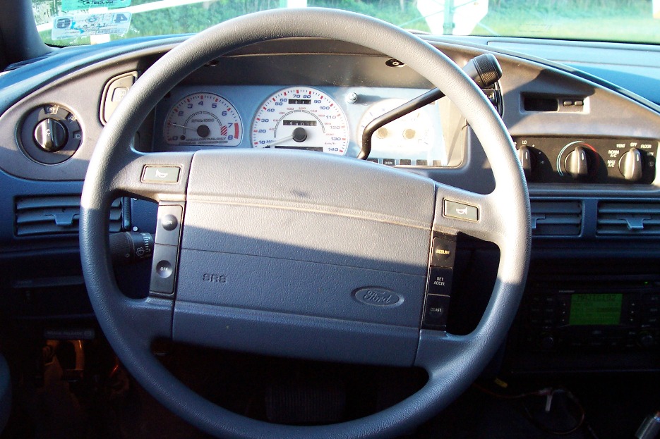 1993 Ford Taurus interior dashboard with steering wheel and gauges