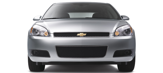 Silver Chevrolet Impala front view