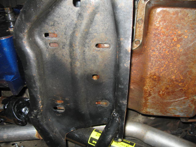 to swap perches and mounts, first unbolt trans insulator.