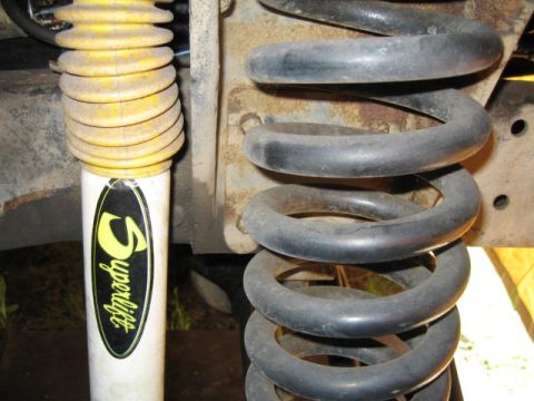 1976 Ford F-150 - next, unboltd 4 bolts that hold stock perches