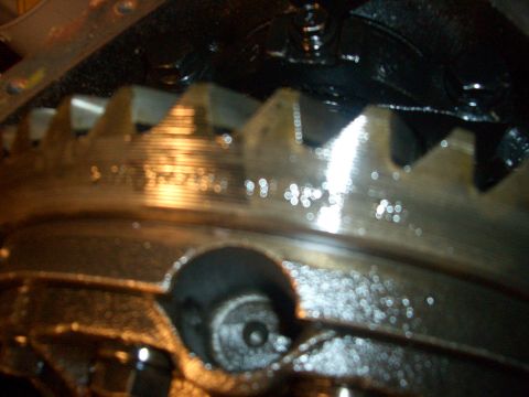 1990 Ford Bronco - Close-up view of differential gears, showing some etched text on the teeth.