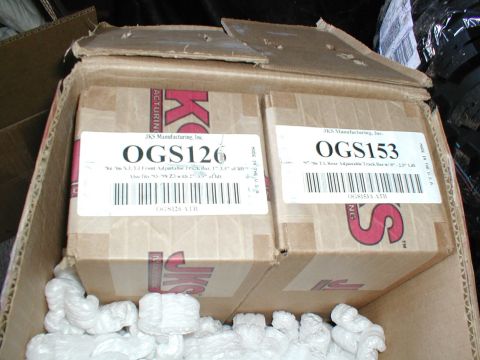 1979 Ford Bronco - Boxes of JKS Manufacturing parts are shown, with labels indicating OGS126 and OGS153.