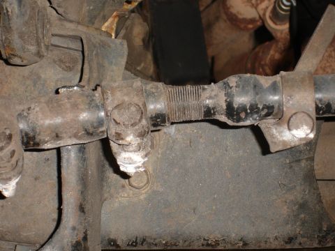 1989 Ford Bronco - This photo shows a close-up of a vehicle's steering linkage, not a 1989 Ford Bronco.