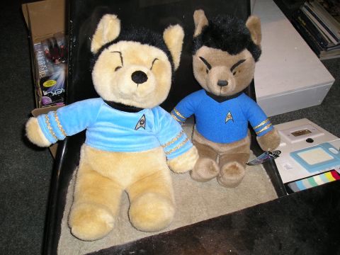 1984 Pontiac Fiero - These plush toys are dressed as characters from the Star Trek franchise, complete with iconic uniforms.