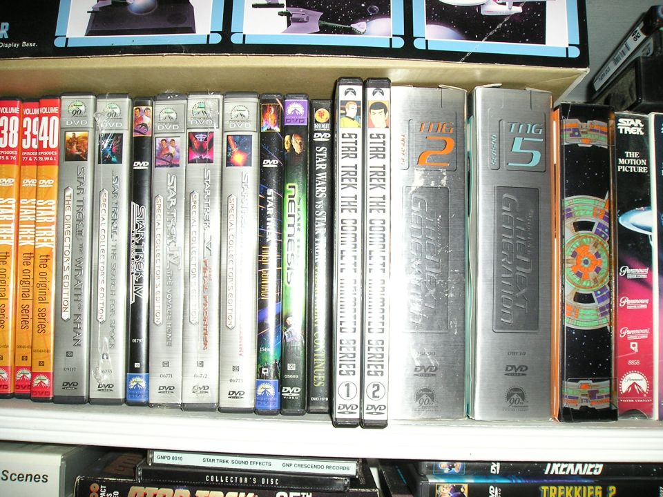 Collection of Star Trek DVDs and VHS tapes