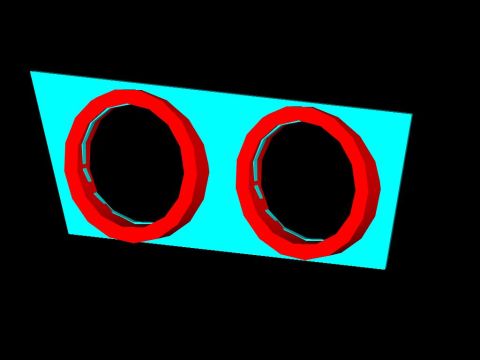 1993 Ford Taurus - A digital rendering shows two red headlight bezels against a cyan background.
