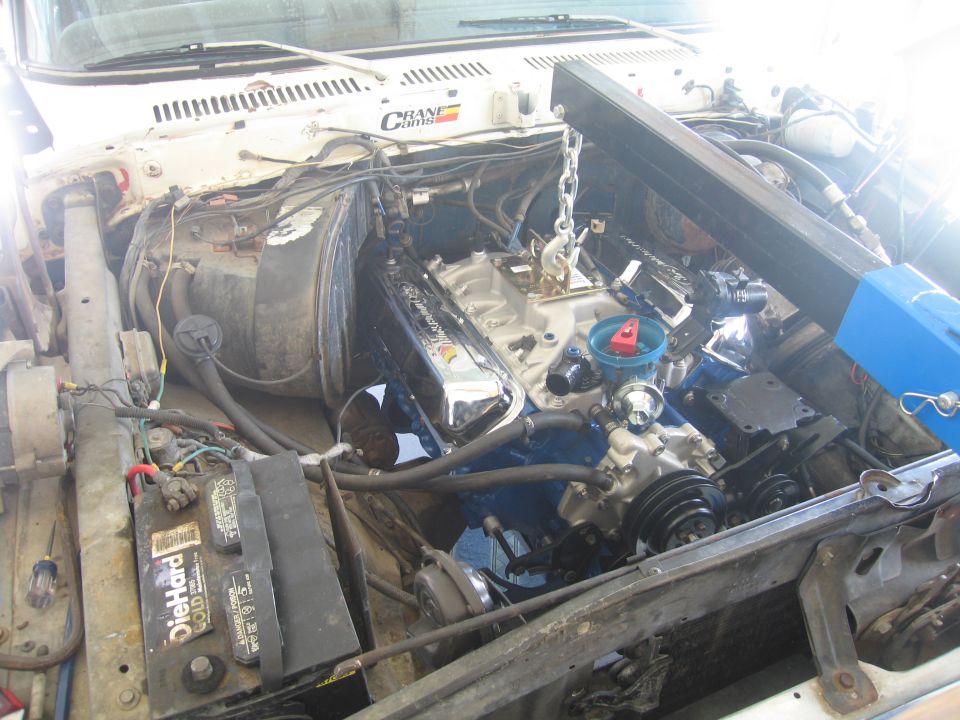 Kind of a shame to put such a clean engine in such a dirty engine bay, but I'm sure it won't stay clean for long!