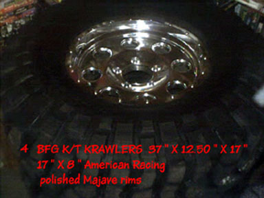 1996 Ford Bronco - BFGoodrich Krawler tires and American Racing Mojave rims are featured on this vehicle.