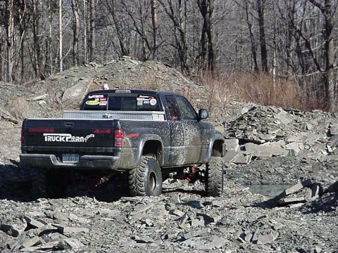 1998 Dodge 1500 - Dodge 1500 pickup truck navigates a rough, rocky off-road course.