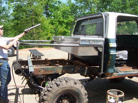 1978 Ford Bronco - mocking up the toolbox