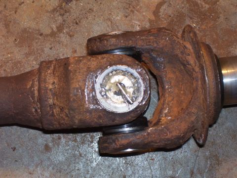 1992 Ford Bronco - Close-up, the needle bearings kept turning when I was pressing on the caps.