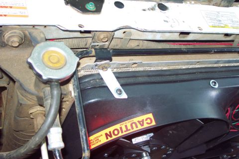 1996 Ford Bronco - Top Mounting Brackets The top mounting brackets hold the shroud against the radiator core but do not carry any weight and are made of 1/16…