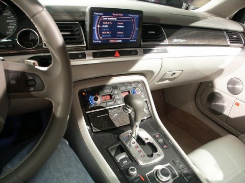 2001 Mercury Grand Marquis - Interior view of a car's dashboard, center console, and infotainment system.