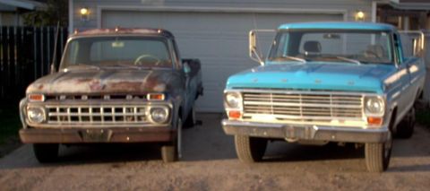 1965 Ford F-100 - My 1965 F100 Custom Cab & My Friends 1969 F250 Camper Special