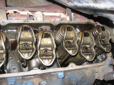 1979 Ford Bronco - Engine valve train components, including rocker arms and springs, are shown in this close-up view.