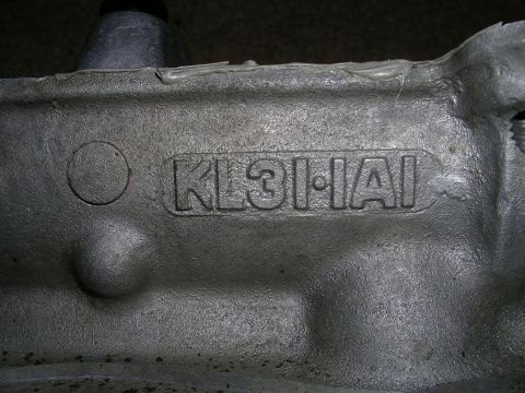 1996 Ford Probe - Close-up of an engine component showing the casting number KL31-1A.