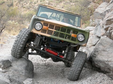 1966 Ford Bronco - This 1966 Ford Bronco is navigating a rocky off-road trail.