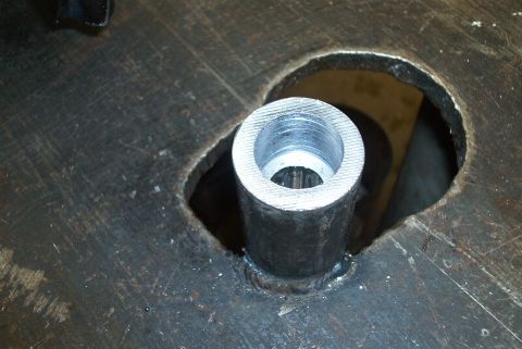 1983 Ford Bronco - Metal part with threaded opening, likely a component for mechanical assembly.