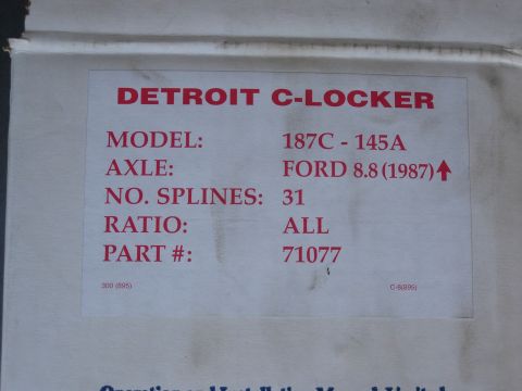 1995 Ford Bronco - Used Detroit Locker for the 8.8, has 20K miles on it, asking $250