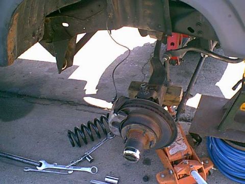 1983 Ford Bronco - here is the axle stripped down to the bare arms.