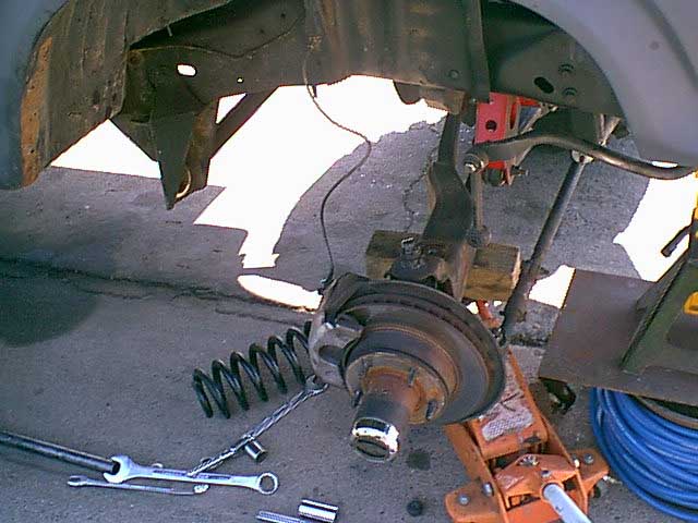 here is the axle stripped down to the bare arms.