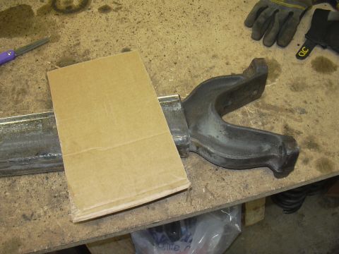 1991 Ford Bronco - I used cardboard to make a template for the plates to reinforce the C casting