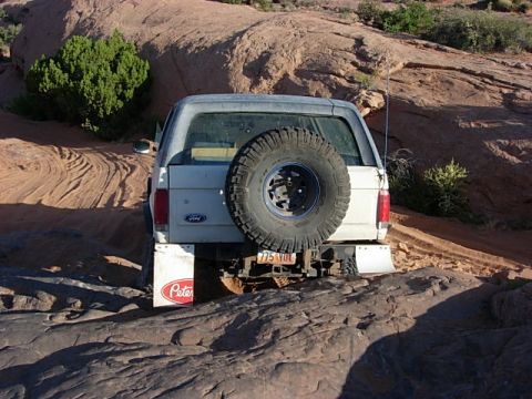 1987 Ford Bronco - 1987 Ford Bronco seen off-roading on a rocky trail in Moab, Utah.