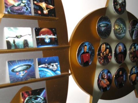 1984 Pontiac Fiero - Display features various Star Trek ships and characters, not a 1984 Pontiac Fiero.