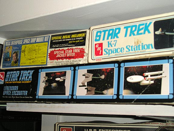 Star Trek model kits including U.S.S. Enterprise and K-7 Space Station