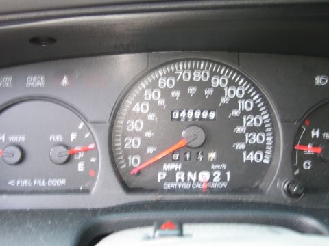 1991 Ford Crown Victoria LTD - Interior view of a vehicle's dashboard gauges, including the odometer and speedometer.