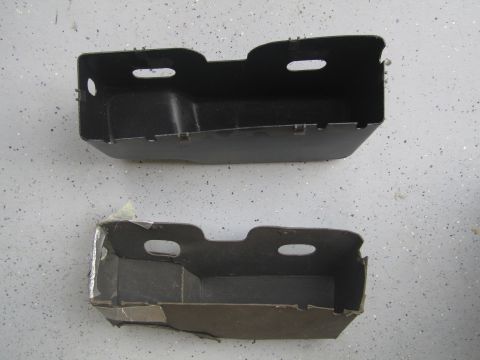 1979 Ford Bronco - A new plastic glove box next to the old cardboard one.