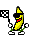 1996 Ford Crown Victoria - A whimsical cartoon character, a banana, is depicted with sunglasses and a checkered flag.