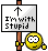 1996 Ford Crown Victoria - Sticker with text 'I'm with STUPID' and an arrow, held by a cartoon smiley face.