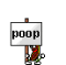 1996 Ford Crown Victoria - A sign displaying the word "poop" is visible against a black background.