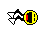1996 Ford Crown Victoria - A pixelated smiley face icon with sharp teeth is displayed against a bright green background.
