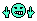 1996 Ford Crown Victoria - This image displays a digital ghost emoji with an aggressive expression against a dark, speckled background.
