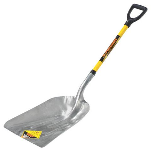 1995 Ford Bronco - Shovel with yellow handle and black D-grip, a metal scoop.