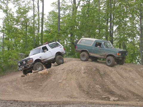 1990 Ford Bronco - Posing on a little hill.
