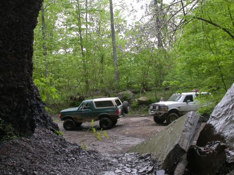 1990 Ford Bronco - The Broncos from inside the cave.
