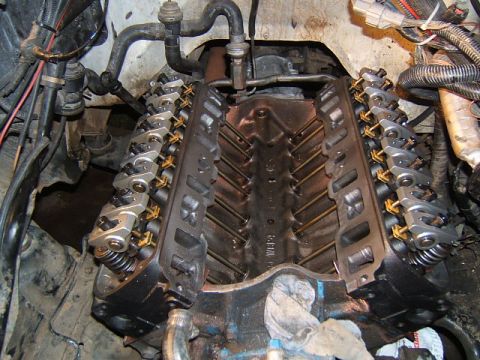 1988 Ford Bronco - New heads installed. Ready to put back together. This was a B*&ch of a job. Not recommended.