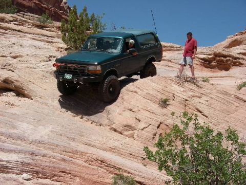 1996 Ford Bronco - This is a lot steeper than it looks.