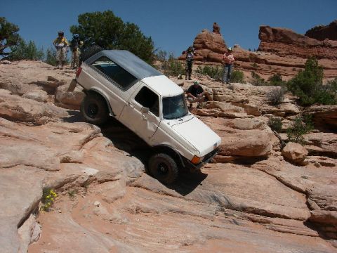 1996 Ford Bronco - Nathan going down wipe out hill.
