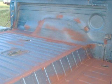 1984 Ford Bronco - Cab floor& cargo area cleaned & primered
