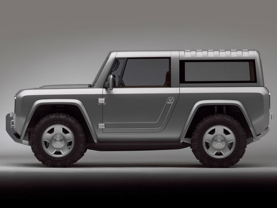 Silver SUV side view