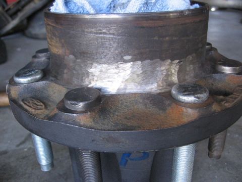1994 Ford Bronco - grinding required to get chevy rotor to fit on back of sterling hub
