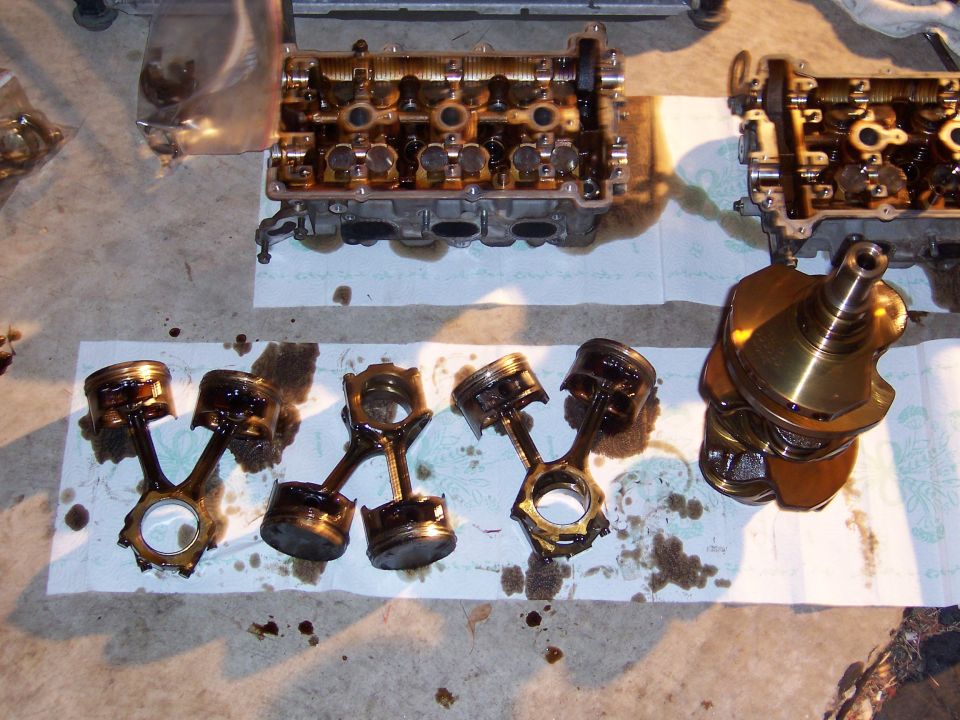 All the good stuff inside the old motor