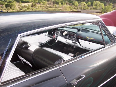 1972 Ford Ranchero - The interior of a vintage car shows off its two-tone seats and detailed dashboard.