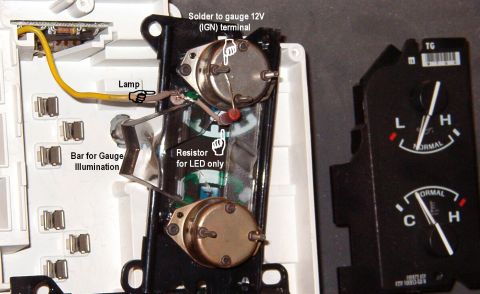 1983 Ford Bronco - The light can be placed anywhere you like. I chose the lower L end of the fuel level scale on the gauge face since it's intuitive. I drille…
