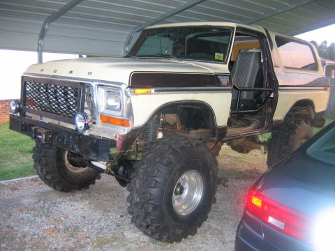 1992 Ford Mustang - Modified 1978 Ford Bronco with aftermarket grille and suspension lift.